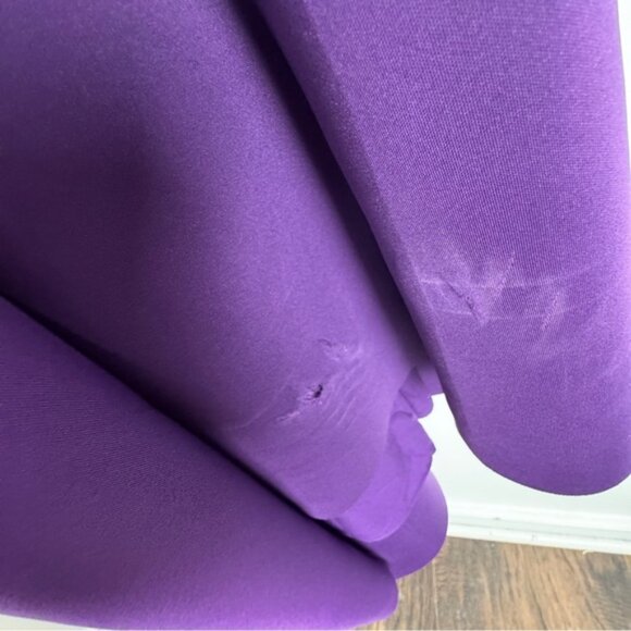 NWT Badgley Mischka 3D Flower One Shoulder Mermaid Gown purple size 10 - Picture 8 of 11